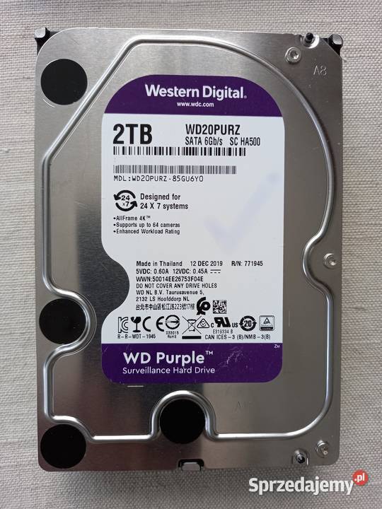 Dysk Purple 2TB SATA 35 cala do monitoringu Tomaszów Lubelski