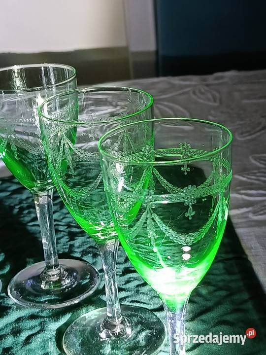 Antyczne kieliszki uranowe 6 sztuk Warszawa