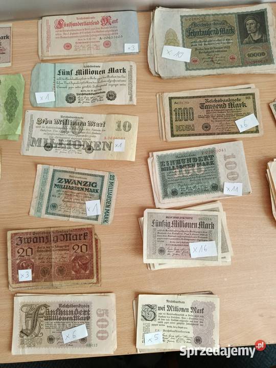 Reichsmark zestaw 227 sztuk stare pieniądze Rybnik