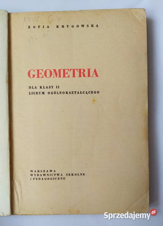 GEOMETRIA klasy II liceum ogólnokształcącego szkoła ponadgimnazjalna podlaskie Hajnówka