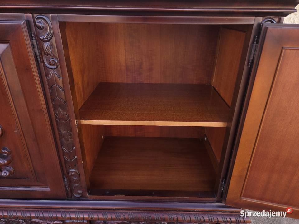 Rycerski zestaw drewniany ciężki komoda barek Kleczew