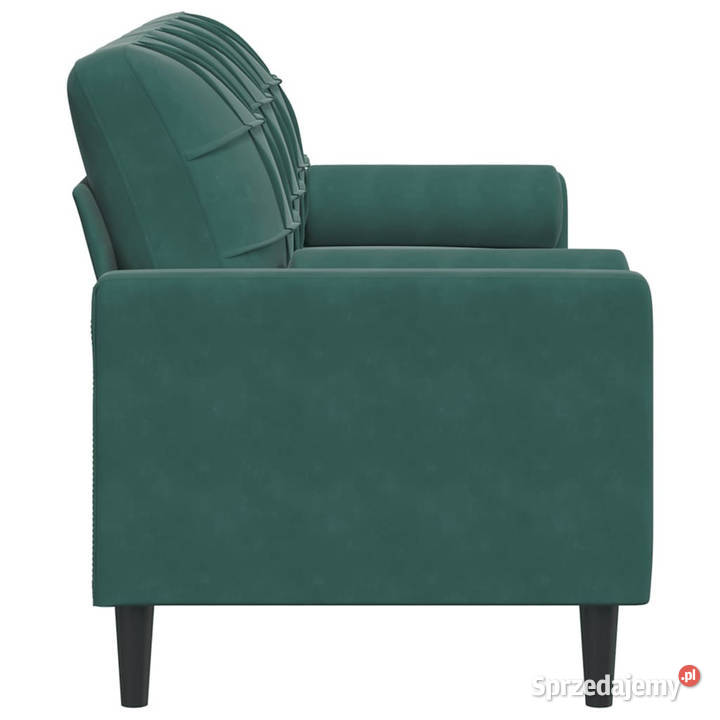 3osobowa sofa z poduszkami ciemnozielona 180 Warszawa