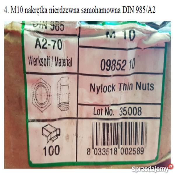 M20 M16 M12 M10 M8 śruby i nakrętki DIN 933A2 Katowice