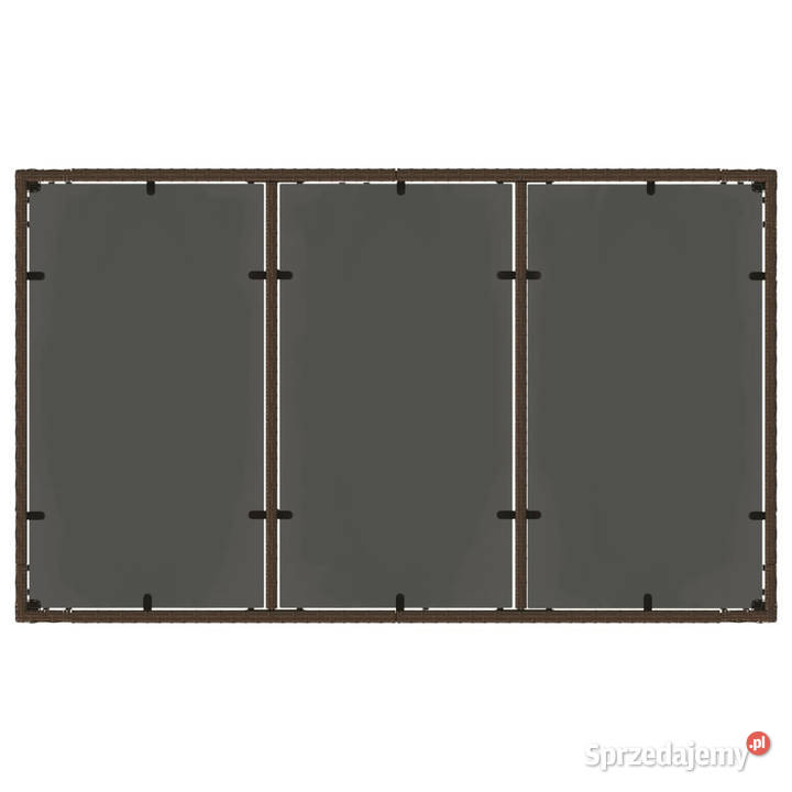 Stół ogrodowy ze szklanym blatem brąz 150x90x75 Warszawa