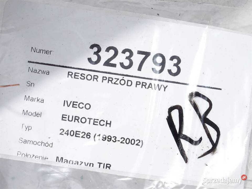 RESOR PRZÓD PRAWY IVECO EUROTECH MP PIÓRO ciężarowe