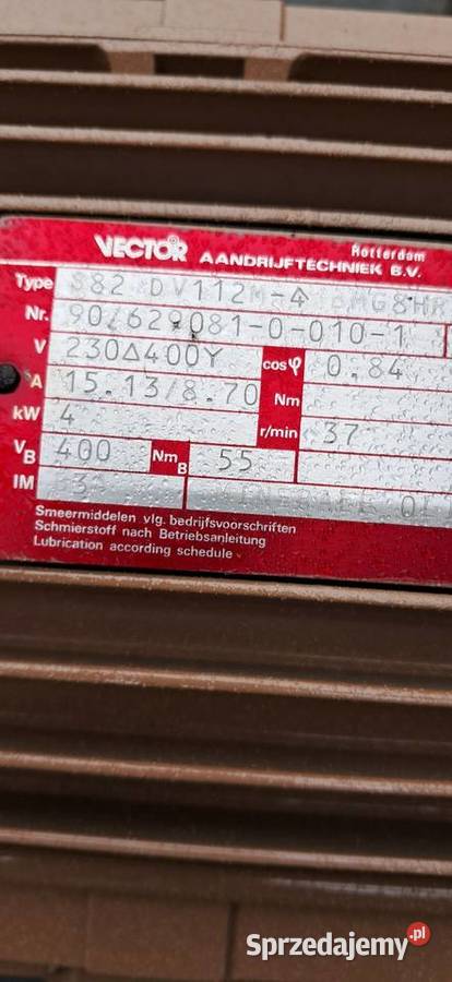 Motoreduktor 4 kW 37 obr Produkcja