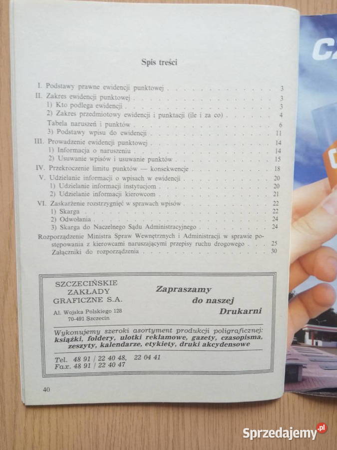 Punkty karne kierowców PZU 1998r Rok wydania 1998 sprzedam