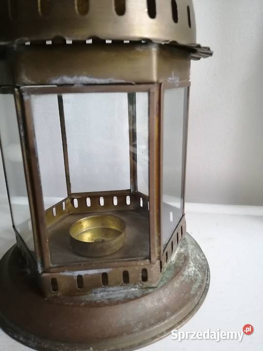 Lampion metalowy miedziany made in India Leszno