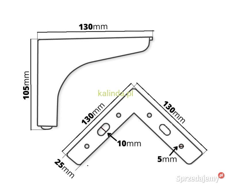 Noga narożna meblowa kotwica h100 chrom Wrocław
