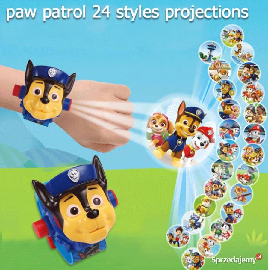 Zegarek Psi Patrol projektor Chase Rubble Pozostałe Olsztyn