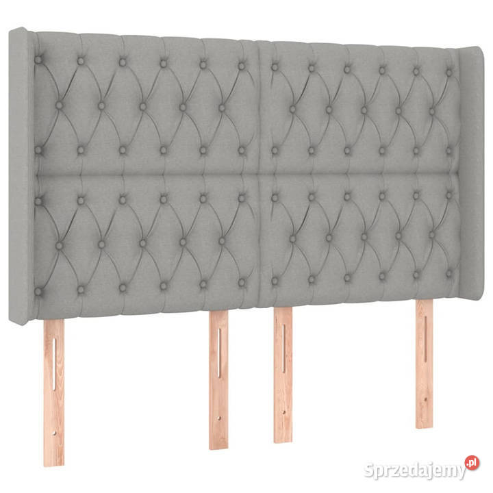 Zagłówek do łóżka z LED jasnoszary 163x16x118128 Warszawa sprzedam