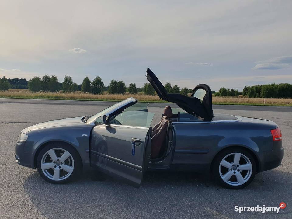 Audi A4 Cabrio stan czerwona skóra kabriolet elektrochrom. lusterka boczne Kłobuck sprzedam