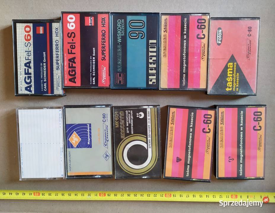 455 KASETY Magnetofonowe z PRLu 20 sztuk RETRO Pozostałe Łódź