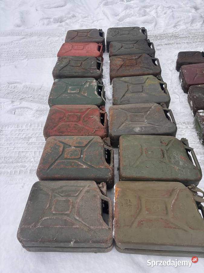 stary kanister blaszany oryginał PRL pojemnik Kosianka-Boruty