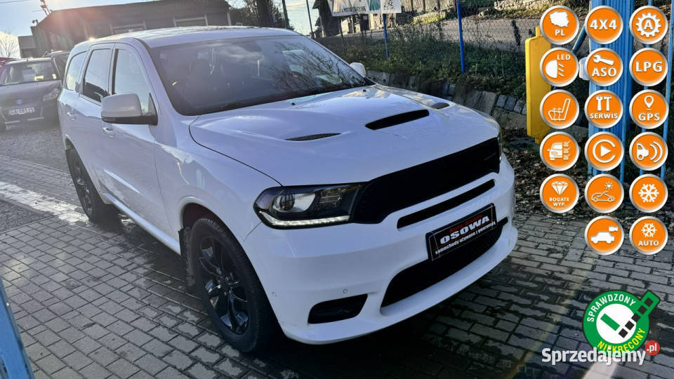 Dodge Durango 57Hemi gaz RT 7 os 1 wl nowy SUV Gdańsk