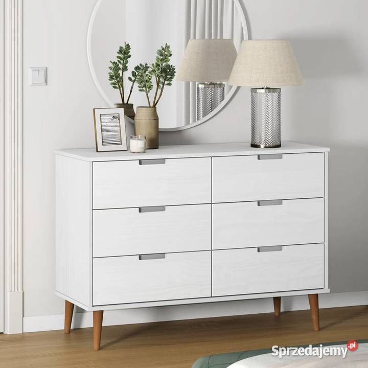 vidaXL Komoda MOLDE biała 113x40x80 SKU350508 Komody Warszawa