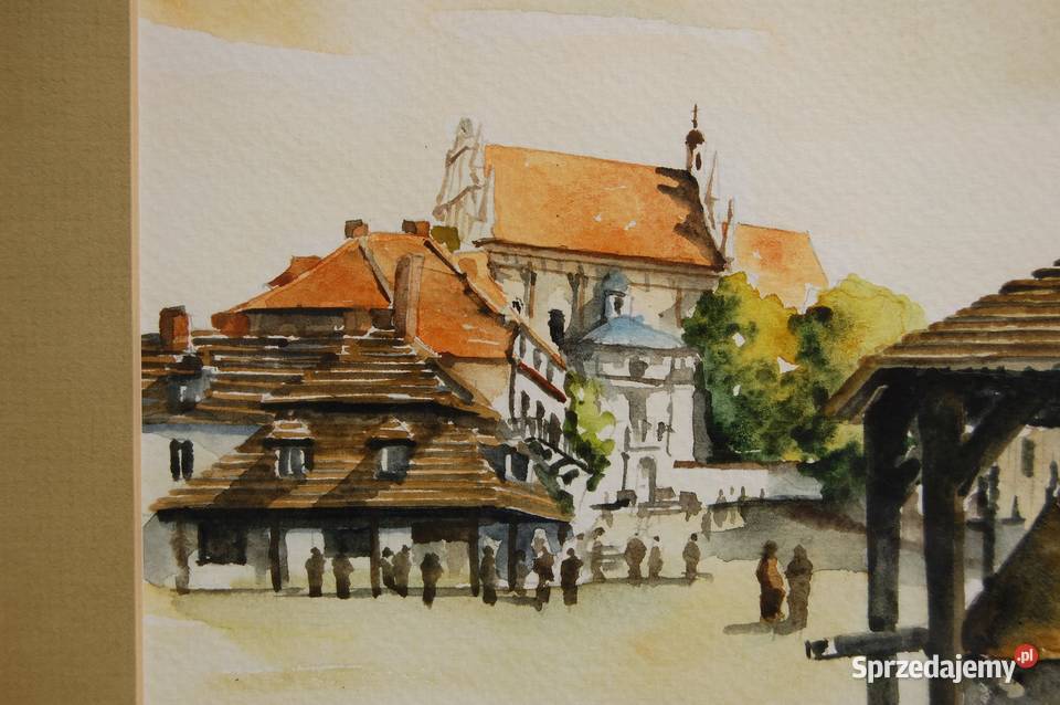 Kazimierz Dolny pejzaż akwarela obraz Stefański lubelskie Lublin