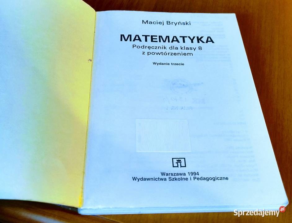 Matematyka podręcznik klasy 8 z powtórzeniem Podręczniki Gdańsk sprzedam