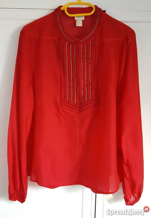 Nowa bluzka koszulka HM 42 XL czerwona tunika Szczecin