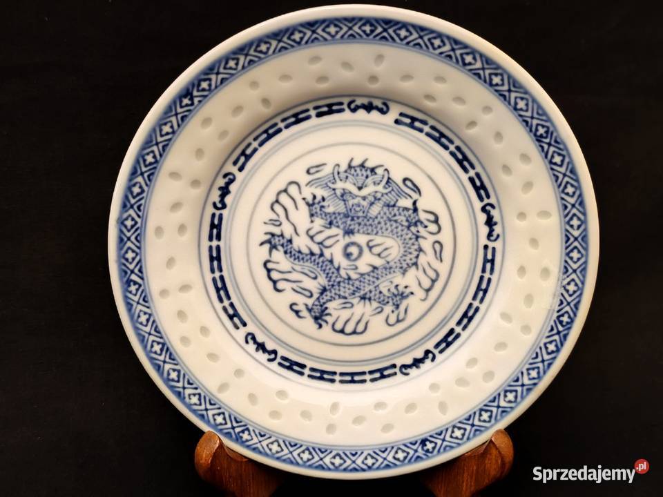 Talerz deserowy porcelany chińskiej Porcelana i szkło Chełm