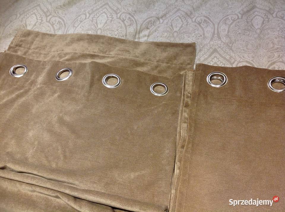 Piękne Zasłony Grube 2 j Nowe beżowy Nowa Sól sprzedam