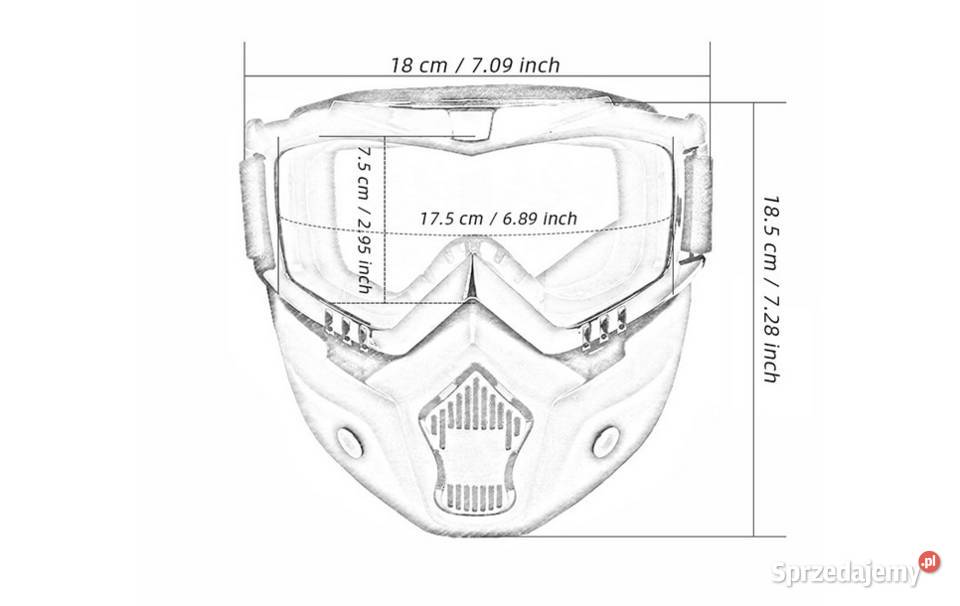 MASKA GOGLE OKULARY CROSS MOTOCYKLA ROWERU QUADA
