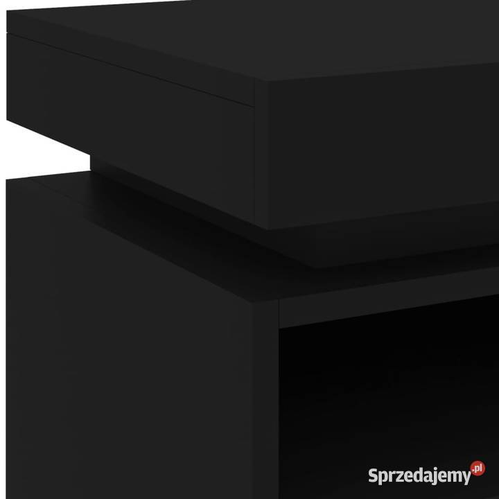 Szafka nocna z oświetleniem LED czarna 40x39x485 Nocne Warszawa
