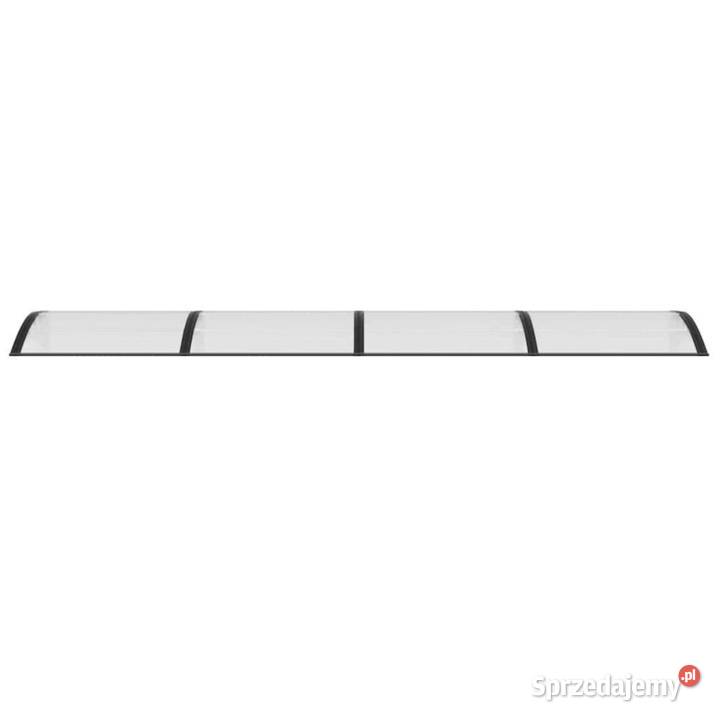 vidaXL Daszek drzwi czarno przezroczysty Warszawa