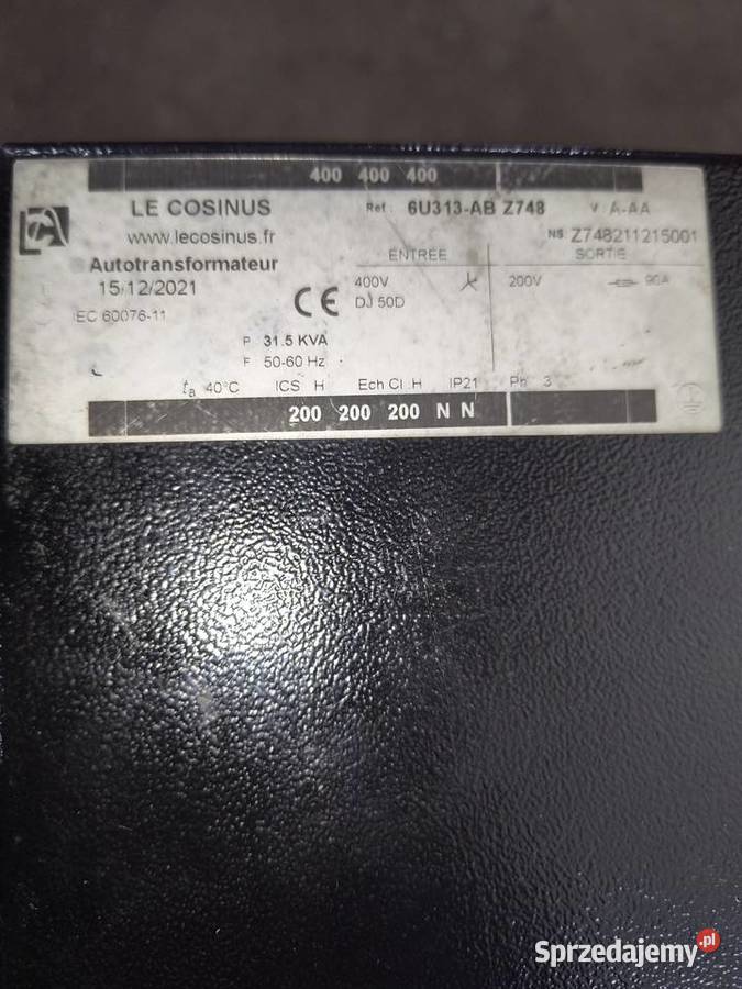 Transformator 315kva 400200 powystawowy Zabezpieczenia i rozdzielnice Olesno