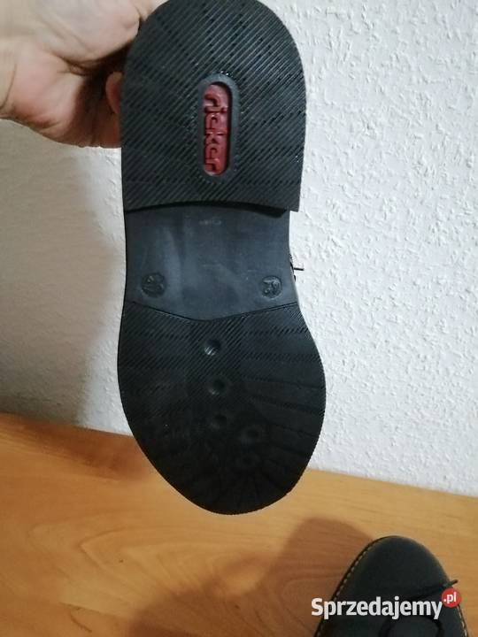 Rieker czarne półbuty męskie skóra naturalna Zgorzelec