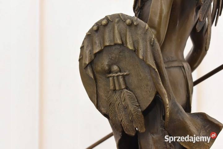 Indianin Z Włócznią Apacz Western Figura Rzeźba Kraków