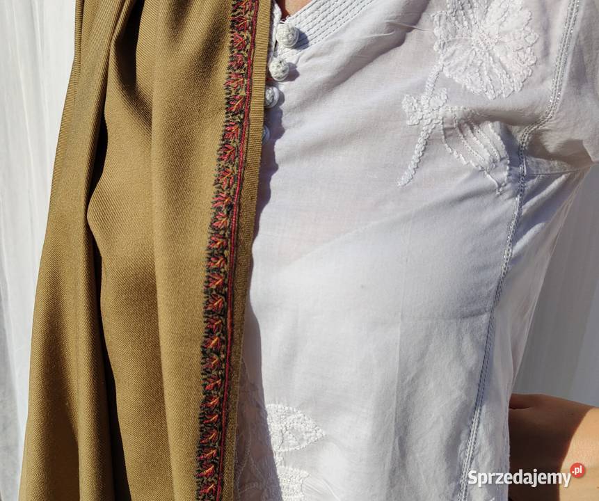 Szal orientalny indyjski haftowany haft paisley Uniseks Szczecin