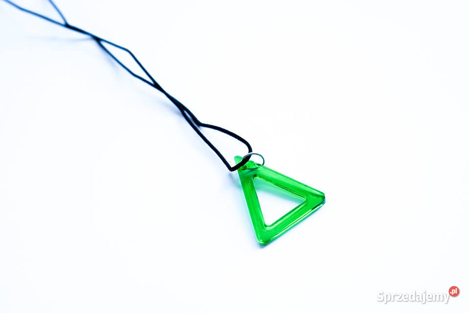 Zielony trójkąt wisiorek z żywicy epoksydowej Warszawa