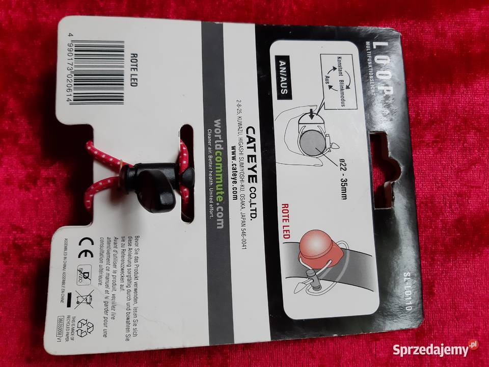 Lampka Cat Eye Rote Led loop rower bieganie Piaseczno