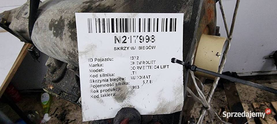 SKRZYNIA AUTOMATYCZNA CHEVROLET CORVETTE C4 LIFT osobowe Pozostałe Lipno