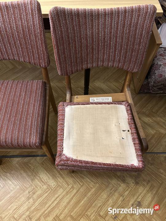 Komplet 4 Krzesła PRL Typ 200190 Vintage Retro lubelskie Chełm