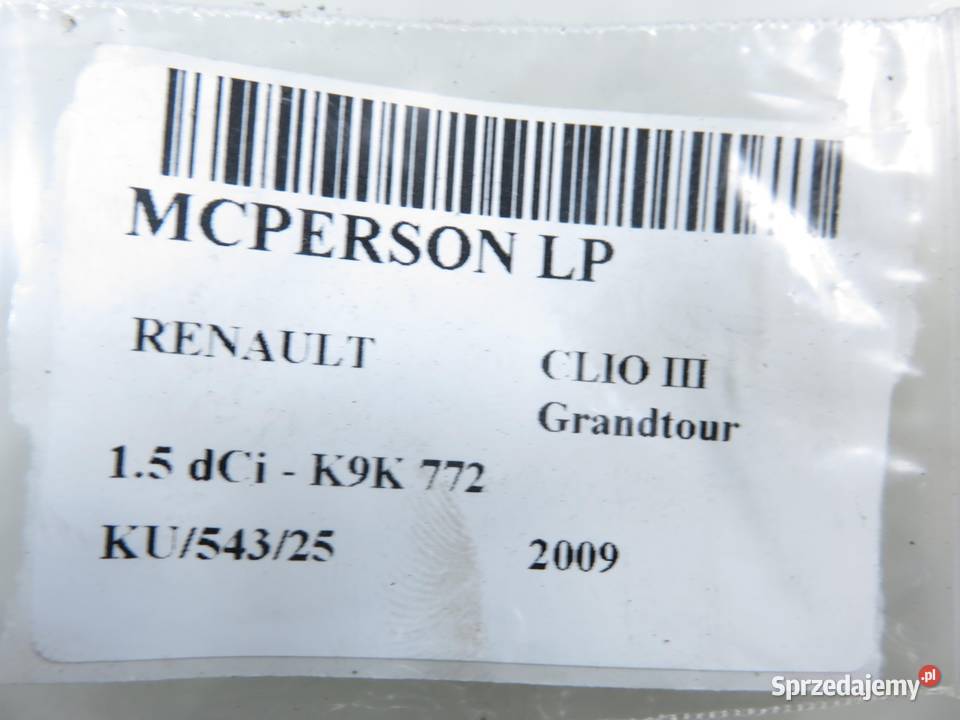 MCPERSON LEWY PRZEDNI RENAULT CLIO III 15 dCi Motoryzacja małopolskie