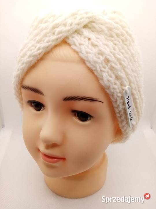 Delikatna beżowa opaska ze złota nitką ecru Olsztyn sprzedam