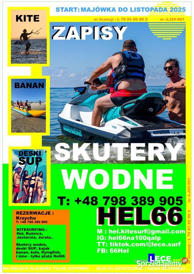 SKUTERY WODNE pomorskie Hel