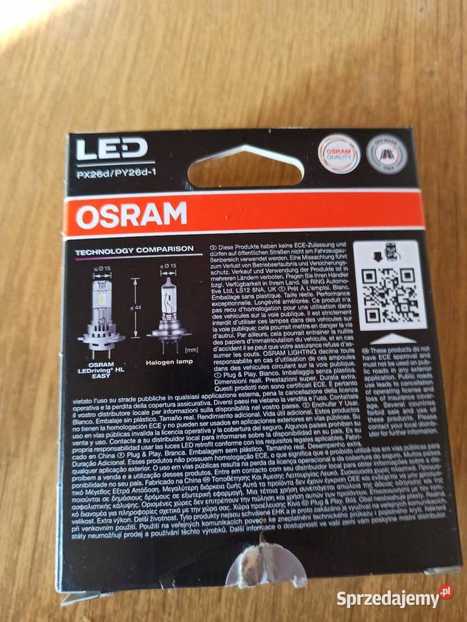 Osram ledriving hl easy h7 12v 162 w 6000k osobowe