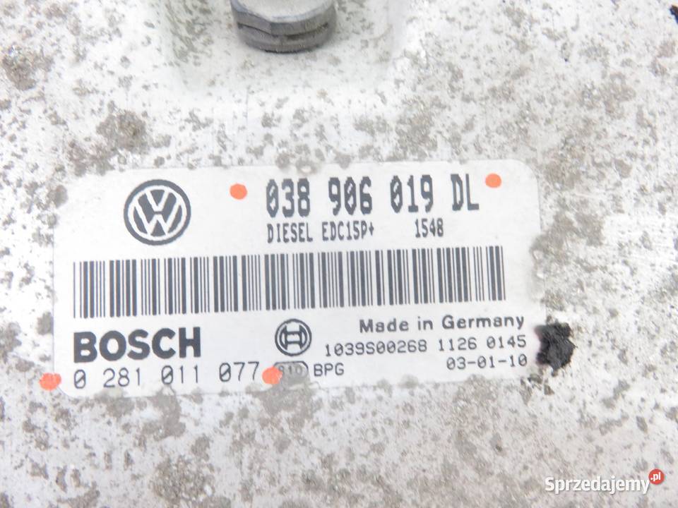 STEROWNIK SKODA OCTAVIA I 19 TDI 038906019DL