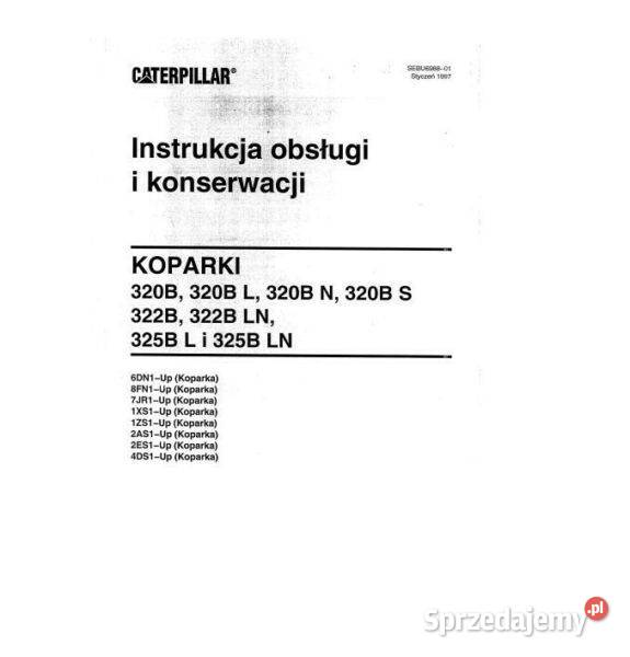 Caterpillar 325BL 325BLN instrukcja obsługi DTR