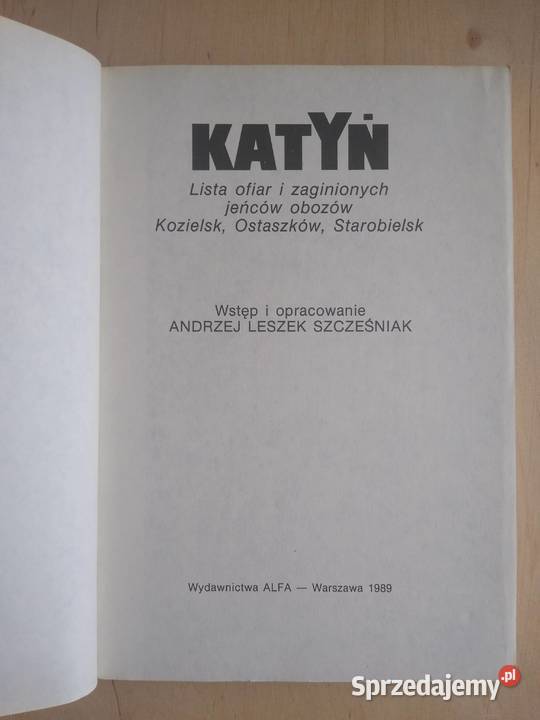 Katyń Lista ofiar i zaginionych jeńców Andrzej Gdańsk