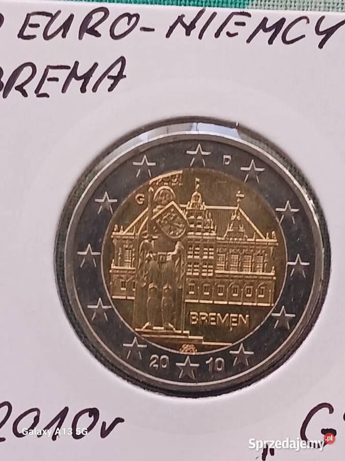 2 Euro Niemcy 2010 r Brema men G Konin