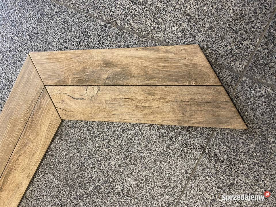 gres płytka jodełka brown 8x40 Home design Dom i Ogród