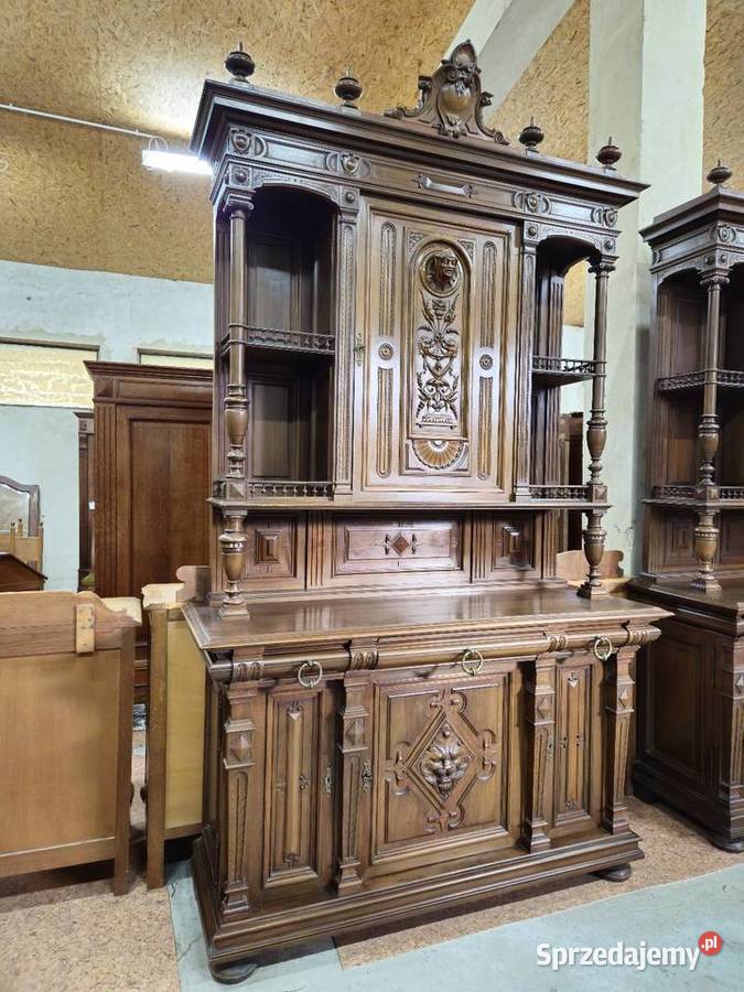 Potężny stary kredens eklektyczny z Francji Nowy Sącz