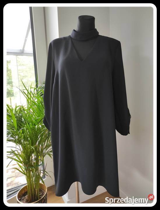 Zara Basic ciemna sukienka rozmiar 44 XXL stan Bez wzoru Płock
