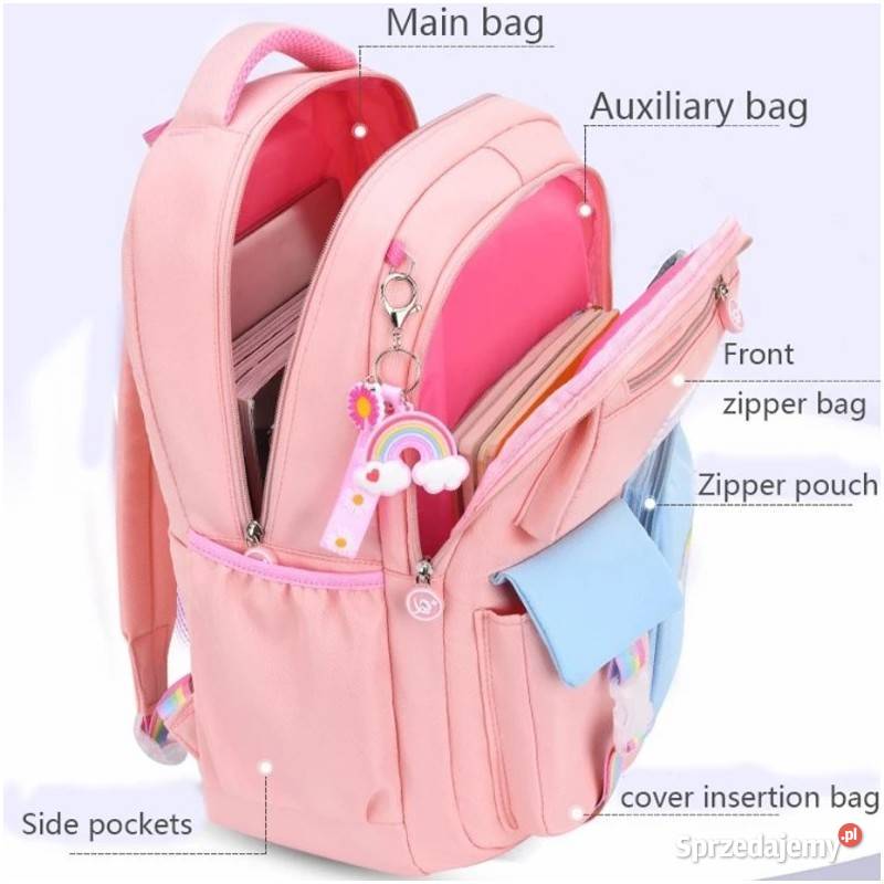 Plecak szkolny Rainbow Sweet wodoodporny z Racibórz