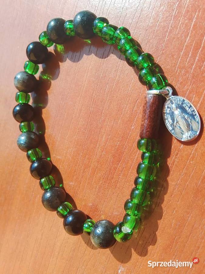 Damski różaniecbransoletka na rękę z Matką Bożą Legionowo