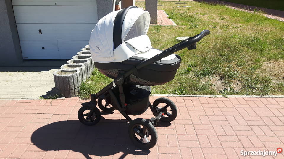 Wózek Adamex Barletta Deluxe Ekoskóra 2w1 Pompowane Zielona Góra